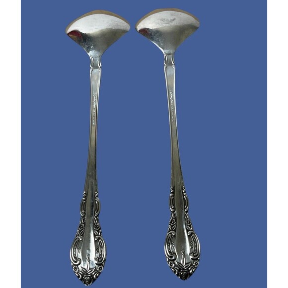 Springtime Stainless Salad Serving Set Floral MCM Vintage Spoon Fork Servers - Picture 4 of 5